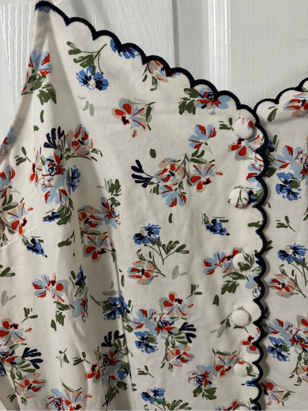 Free Assembly Floral Spaghetti-Strap Midi Dress in White - Picture 8 of 11